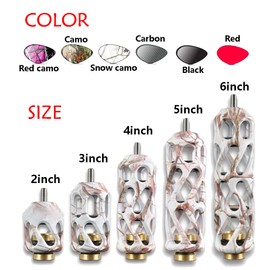 SHARROW Archery Bow Stabilizer 2" 3" 4" 5" 6" Bow Riser Shock Absorber Dampener Recurve Bow Noise Reduction Compound Bow Accessories (Snow camo, 2 inch)