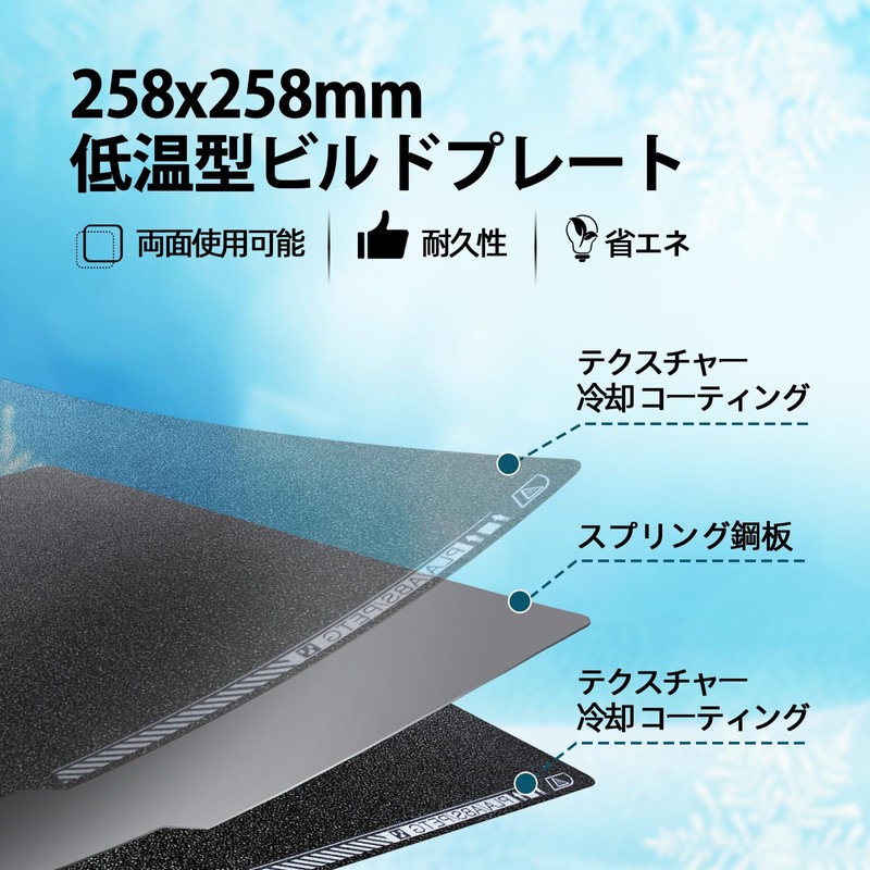 IdeaFormer IR3 Double Sided Low Temperature Build Plate 258x258mm For