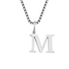Yimofy Initial Necklace for Women Silver Plated Stainless Steel Women's