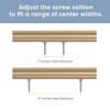Peaha 5 Pack Adjustable Cabinet Drawer Pulls Overall Length 102mm(4inch)