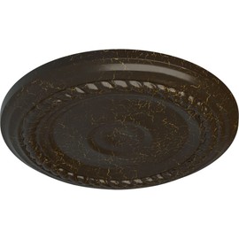 Ekena Millwork CM07ALSHC Small Alexandria Ceiling Medallion, 7 7/8"OD x 3/4"P (Fits Canopies up to 4 5/8"), Hand-Painted Stone Hearth Crackle