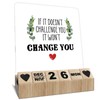 Inspirational Gifts for Women, Wooden Block Calendar for Desk, Motivational