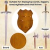 Sword Holder Wall Mount Wooden Sword Plaque Wood Display Sword