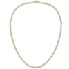 18K Yellow Gold Plated Cubic Zirconia Classic Tennis Necklace for
