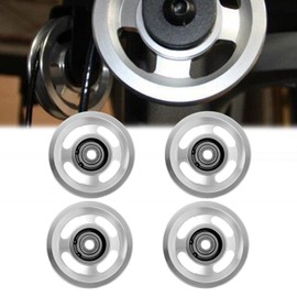 Pack of 4 Pulley, Gym Attachments, Exercises, Strength Training Accessories, Universal Bearing, Pulley, Aluminium Alloy Pulley, 300 kg for Sports Equipment, Garage Door, Roller Systems, 95 mm Pulley