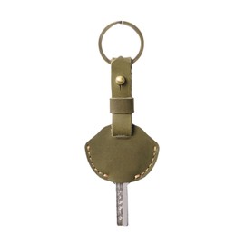 Kaaipee Genuine Leather Key Cover with Keychain Holder Key Cap Keycap Stylish Key Chain, green