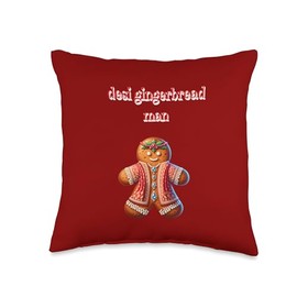 desi christmas cookie oh snap Throw Pillow