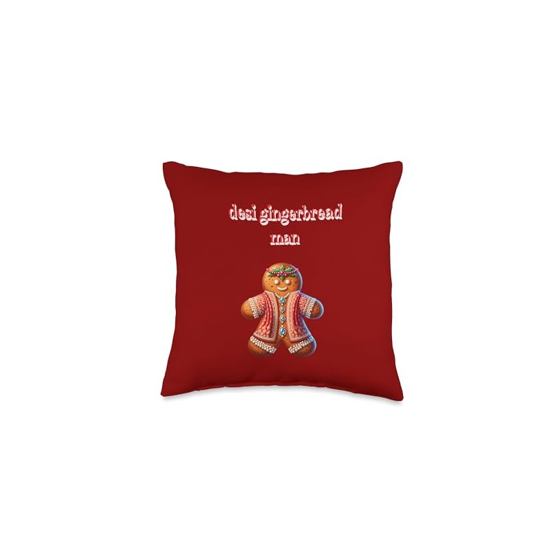 desi christmas cookie oh snap Throw Pillow