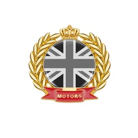 ZPDNURZL Car Stickers Britain England United Kingdom Grey Flags Wheat Ear Aluminium Car Decals Auto Body Emblem Badge Decal Bumper Stickers for Cars Truck 1 Piece