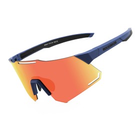 ROCKBROS Polarized Sunglasses, Sports Sunglasses, UV400, UV Protection, Frameless, Ultra Lightweight, Polarized Lens, Sunglasses, Sports, TAC TR90, For Road Biking, Fishing, Running, Golf, Baseball,