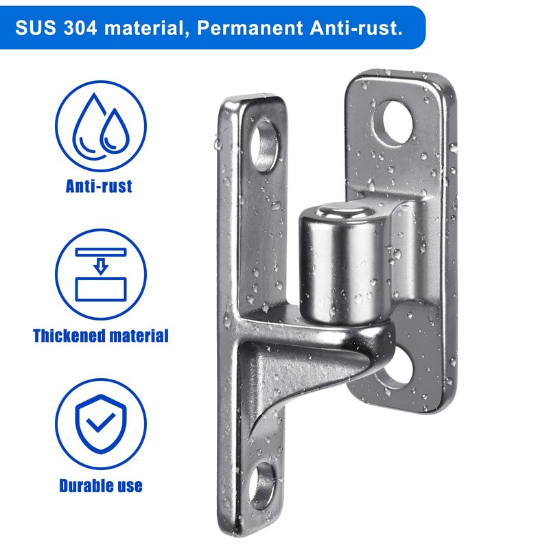 Dolibest Heavy Duty 304 Stainless Steel Gate Hinges, Non-Welded One-Piece