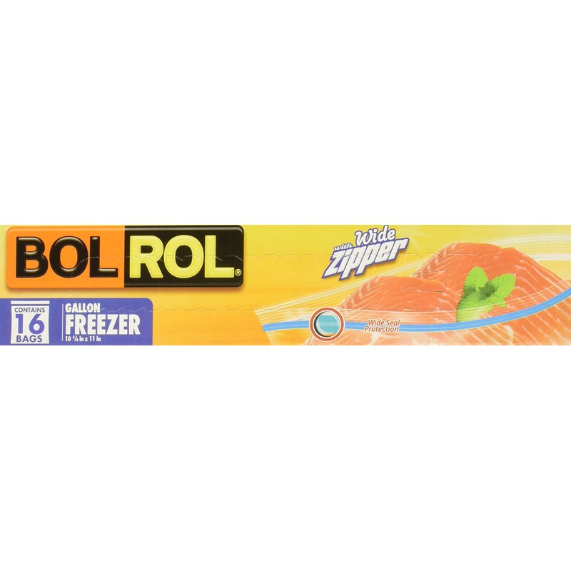Bol Rol Bolsas Herméticas con Zipper Grueso Congelar, color Transparente,