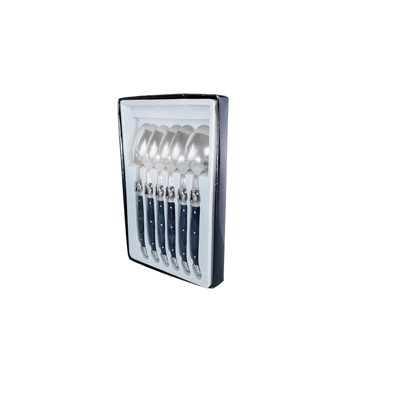 Pradel Excellence Laguiole Box mit 6 Esslöffel 25,2 x 17 x 2.8 cm grau