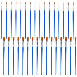 60 Pieces Small Paint Brushes Bulk Paint Brushes Small Paint Brushes Art Paint Brush Set for Acrylic Professional Fine Tip Paint Brush Set Flat and Round Pointed Paint Brushes Fine Paint Brush