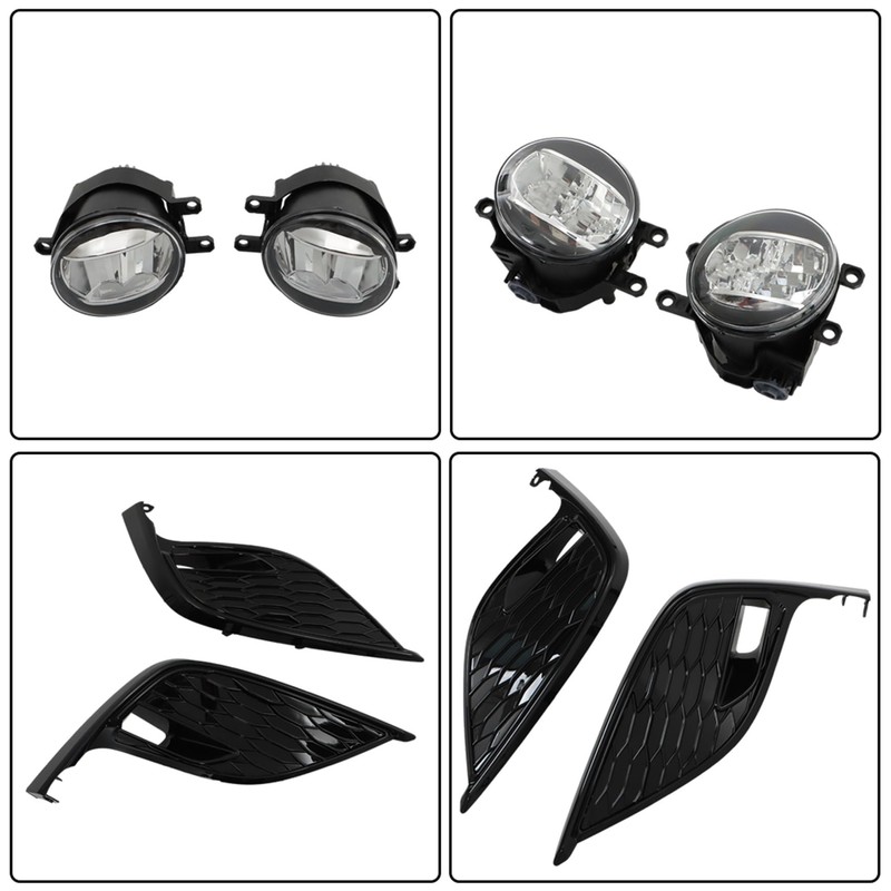 Silscvtt 1 Pair Front Fog Light Assembly Replacement for Camry