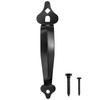 Gate Handle, Shed Door Handle with Latch, 1 Pack, Black