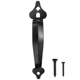 Gate Handle, Shed Door Handle with Latch, 1 Pack, Black