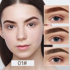 Apooliy 3 Colors Eyebrow Makeup Kit,Long Lasting Brow Palette,Eyebrow Filler Powder with Brow Brush,Professional Eyebrow Contour Palette,Creates Natural Brows