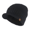 Kuyou Men's Knitted Beanie Hat with Visor Beanie Cap -