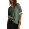 Dokotoo Women's Tops for Women 2025 Loose Oversized Basic Tee