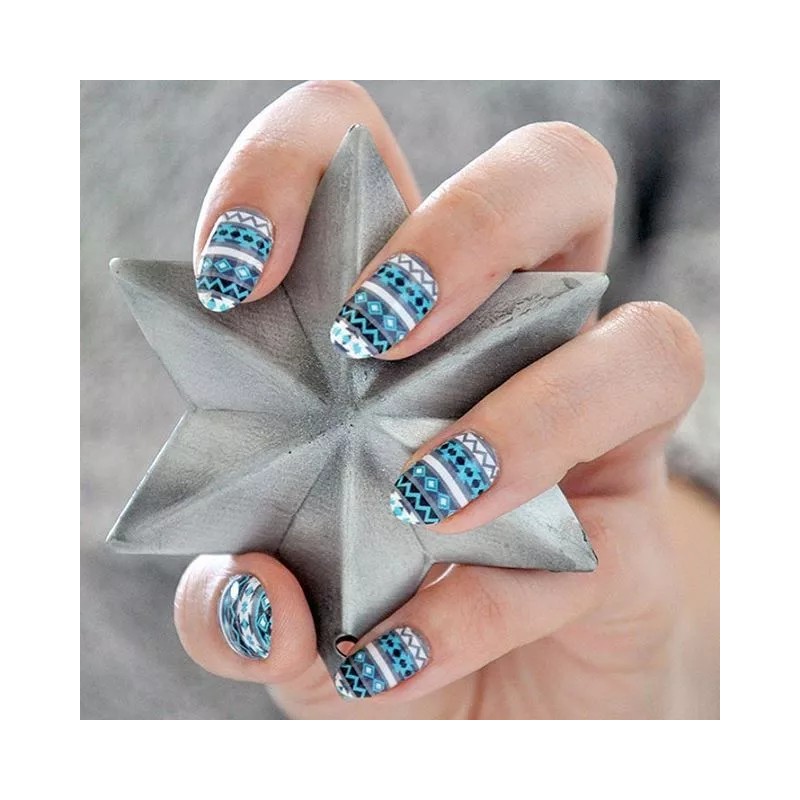 Whats Up Nails P023 Aztec Harmony Water Decals Sliders for