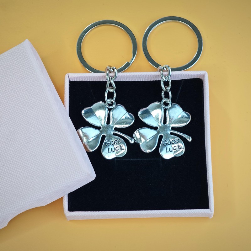 St. Patrick's Day Lucky Four Leaf Clover Keychain Good Luck