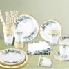 Aitsite Eucalyptus Leaf Party Tableware Set, 20 Guests Eucalyptus Leaf