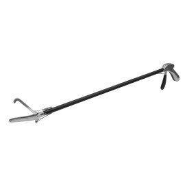 zikimed Steel Black Color Coated Heavy Duty Standard Snake Tongs Hook Jaw Handling 42"