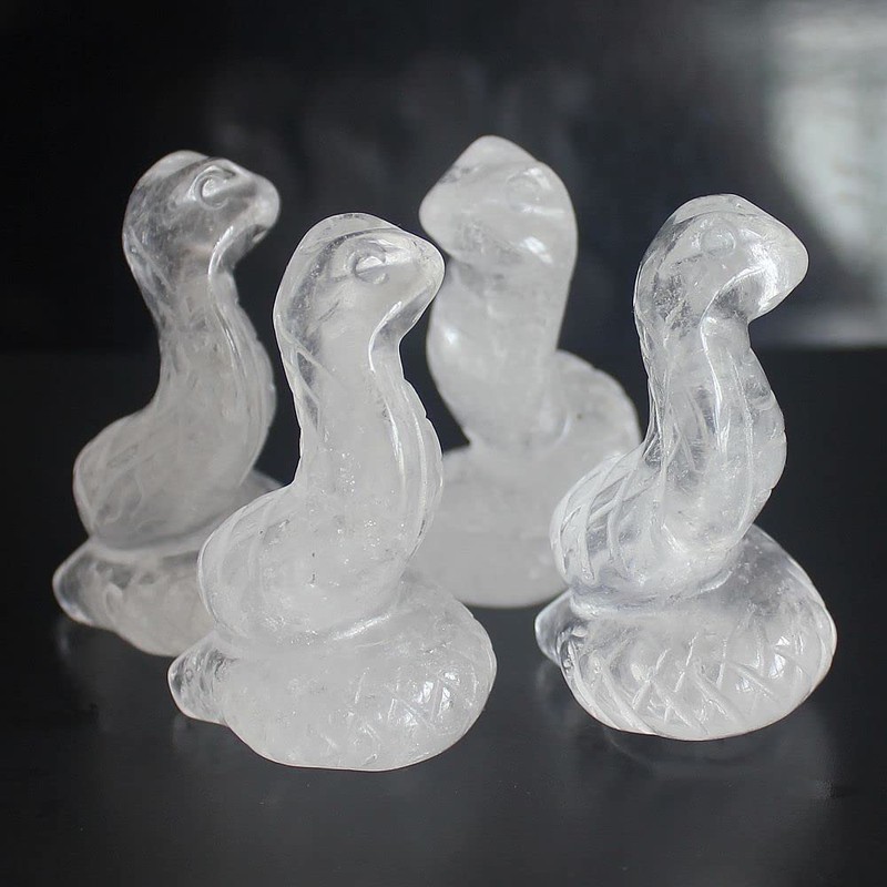 Figura tallada a mano de serpiente de cristal tallada a