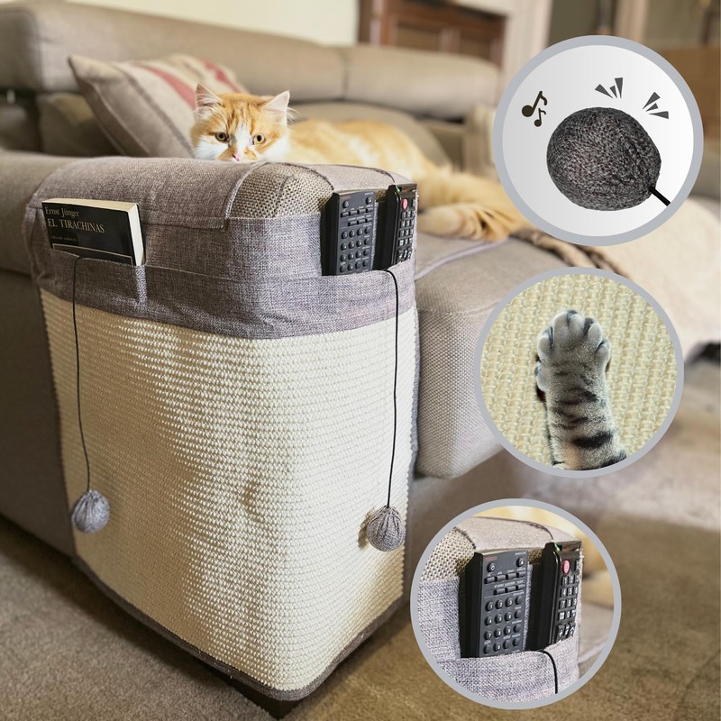 TREKAM Scratcher for Cats and Roller Sofa – Corner Protector
