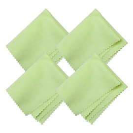 Microfiber Screen Cleaning Cloths, HTTX 4-Pack 6 x 7 inches for Cell Phones, Tablets, LCD TV, Laptop, Camera Lenses, Surface Tablet, Monitor, Car GPS Screens, Spectacles, Glasses, Watches [Green]