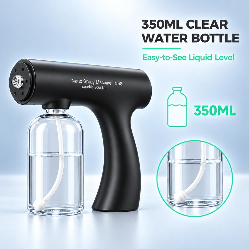 N9S Cordless Nano ULV Atomizer Sprayer, 350ml, Black