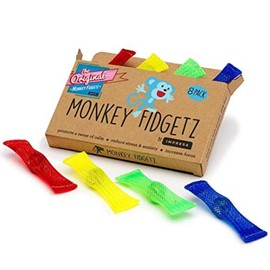 Impresa The Original Monkey Fidgetz Mesh & Marble Fidget Toy - Anxiety and Stress Relief Sensory Toys for Kids and Adults (8-Pack, 3.5 Inches)