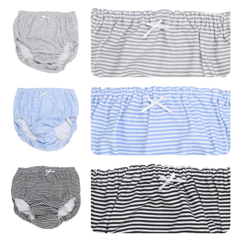 Garrow Panties, All Patterns, 3-Piece Set, 100% Cotton, Girls, stripes
