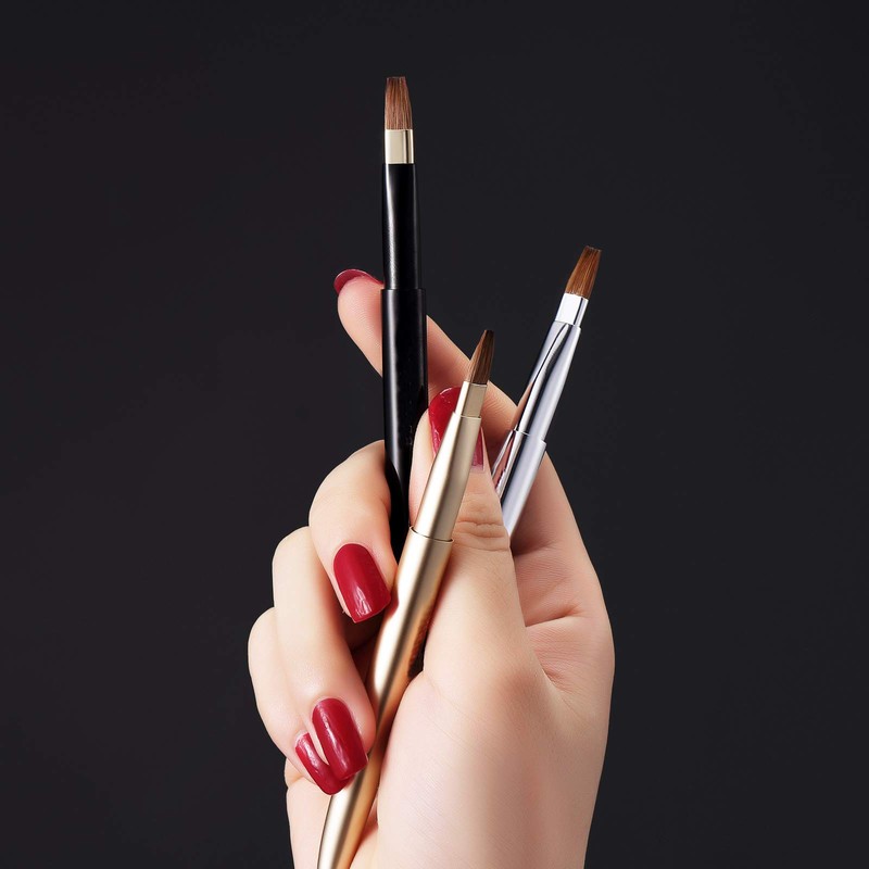 ROWNYEON Lip Brush, Flat Brush, Slide Type, Makeup Brush, Cosmetic