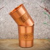 ANCIENTIMPEX Set of 2 Hammered and Plain Copper Cups 250ml