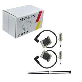 MYOEBN 2PCS Ignition Coil with sark plugs Replace 32-584-09-S 32-584-24-S 32-584-25-S 3258425 fit for Kohler KT740 KT745 ZT740.