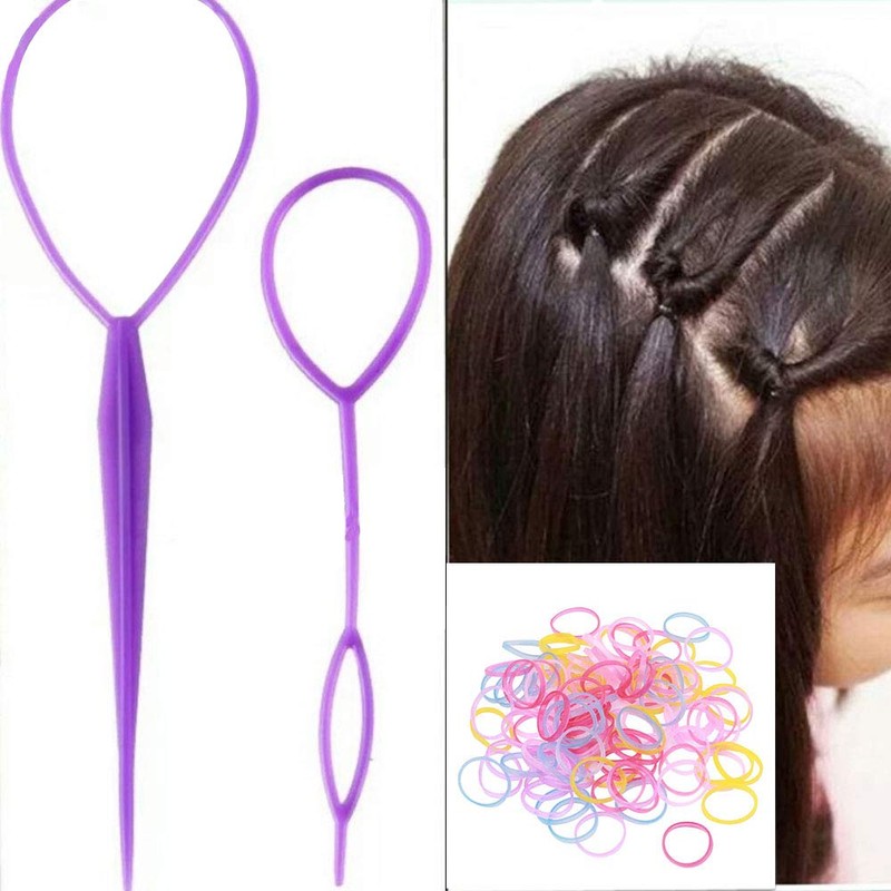 IME Elastic Hair Bobbles Topsy Hair Tail Tools Ponytail Maker