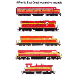 Florida East Coast Champion Locomotives 5 magnets Andy Fletcher