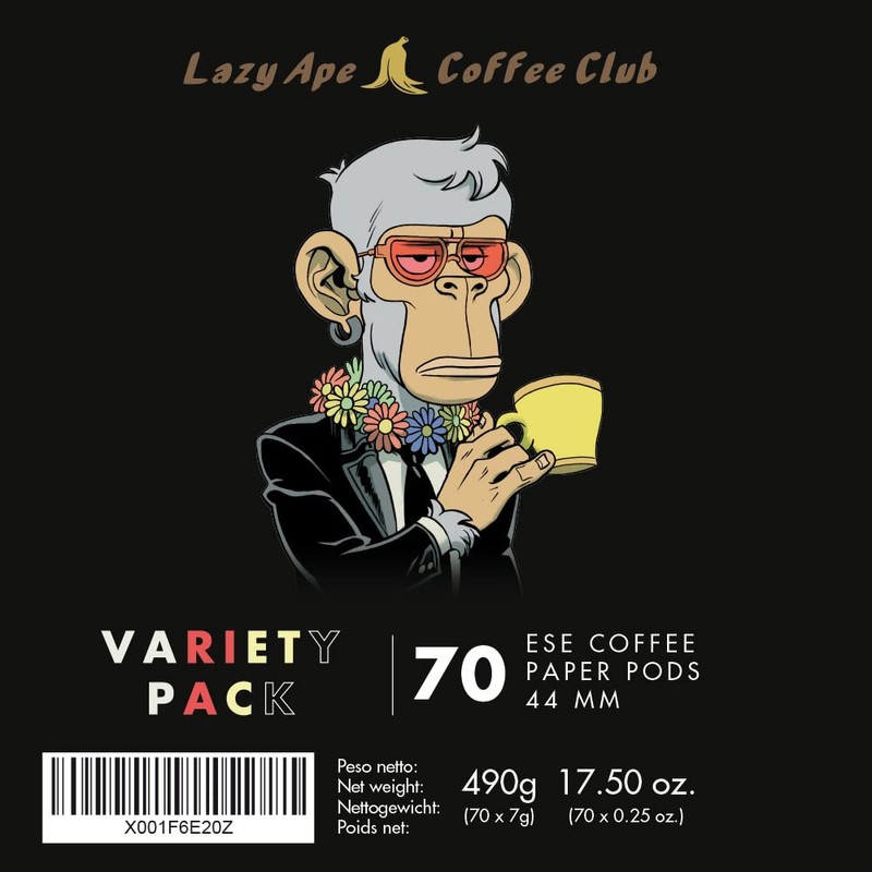 Lazy Ape Coffee Club - 70 ESE Coffee Paper Pods