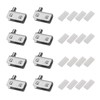 4 Pair Stainless Steel Glass Door Pivot Hinge, Silver Hinges