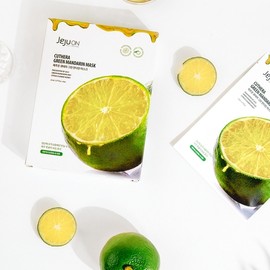 Jeju On Qterra Green Tangerine Mask Pack 23ml 8 sheets / 제주온 큐테라 풋귤 마스크팩 23ml 8매