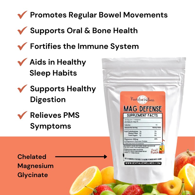 Revitalize Wellness Mag Defense Powder | Orthomolecular Dose of Magnesium
