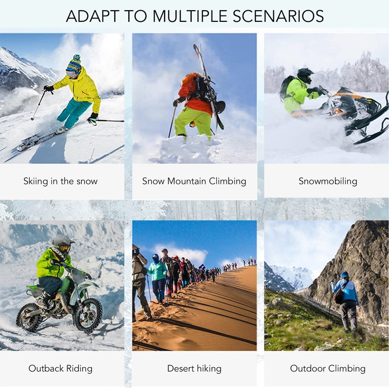 Snow Goggles, Fog Proof Impact Resistant Adjustable Over The Glasses