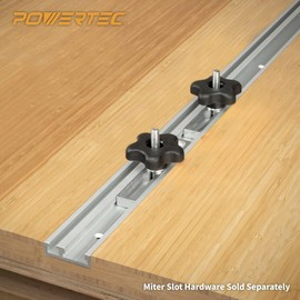 POWERTEC 72073 1/4"-20 Knobs & T Bolts Set | 5pcs 5-Star Clamping Knobs with 20pcs 1-1/2 Inch Long T Slot Bolts for T Track Accessories, Feather Boards, Woodworking Jigs and Fixtures