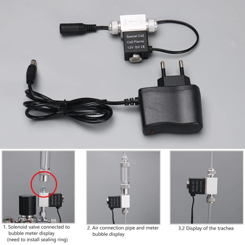 PAKASEPT CO2 Solenoid Valve System Aquarium Solenoid Valve DIY Automatic
