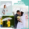Sanwuta 12 Pack Transparent Folding Umbrella Full Automatic Clear Foldable