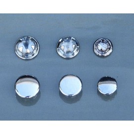 i5motorcycle 3 Pairs Assorted Low-Profile Chrome Bumper Plugs to fit Most Front License Plate Bracket Bolt Holes