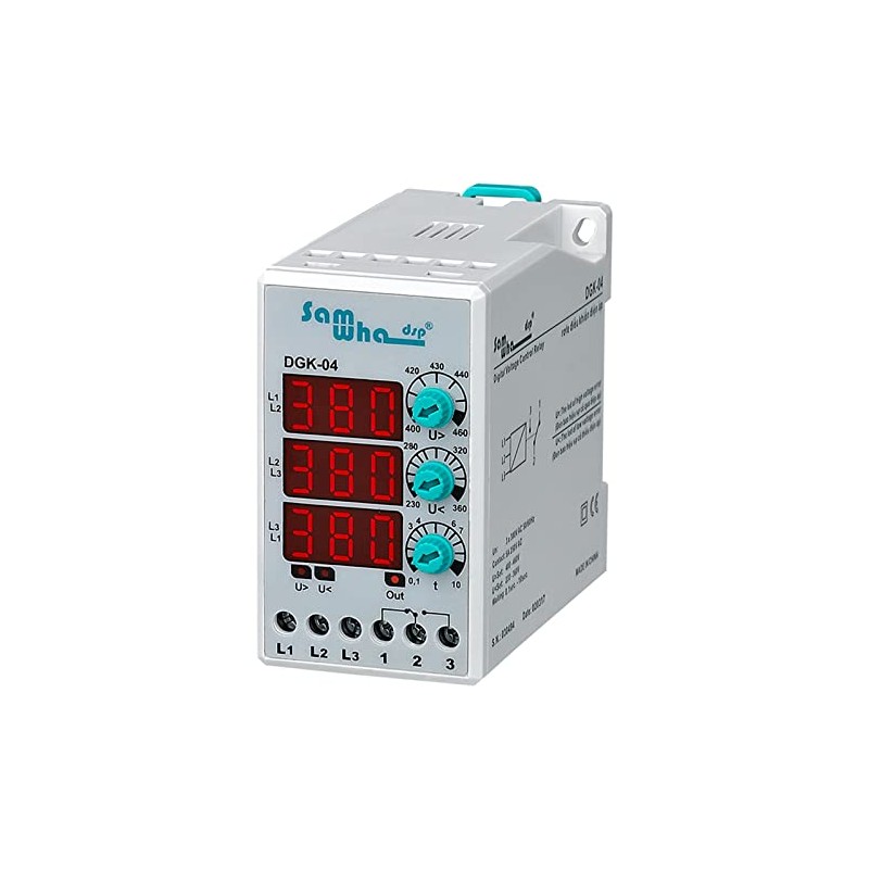 DAHSLNWKN DGK-04 Digital Three Phase Overvoltage & Undervoltage Protection Relay