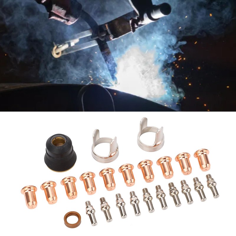 24pcs IPT40 Tip Electrode Kit, Plasma Cutter Tip Electrode Set